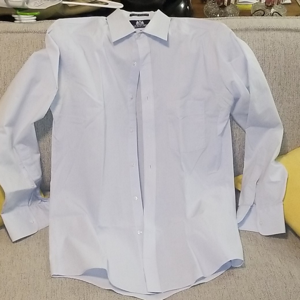 Men's light blue dress shirt.